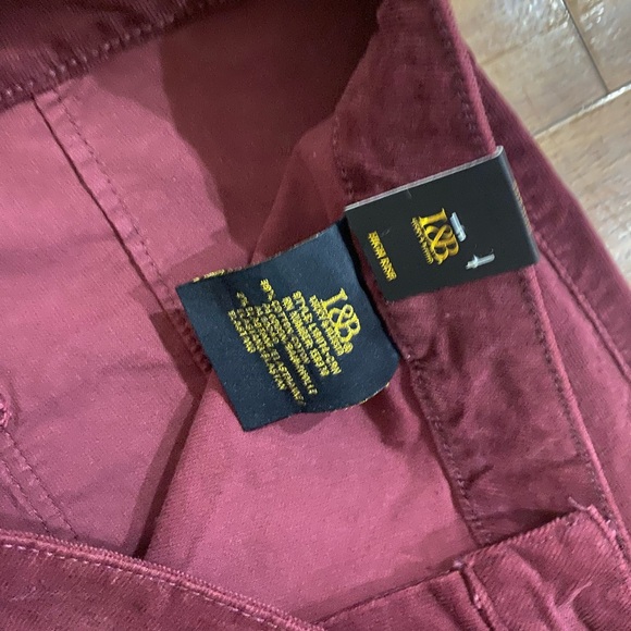 L&B Burgundy Corduroy Flare Pants | size 16 - Picture 3 of 7